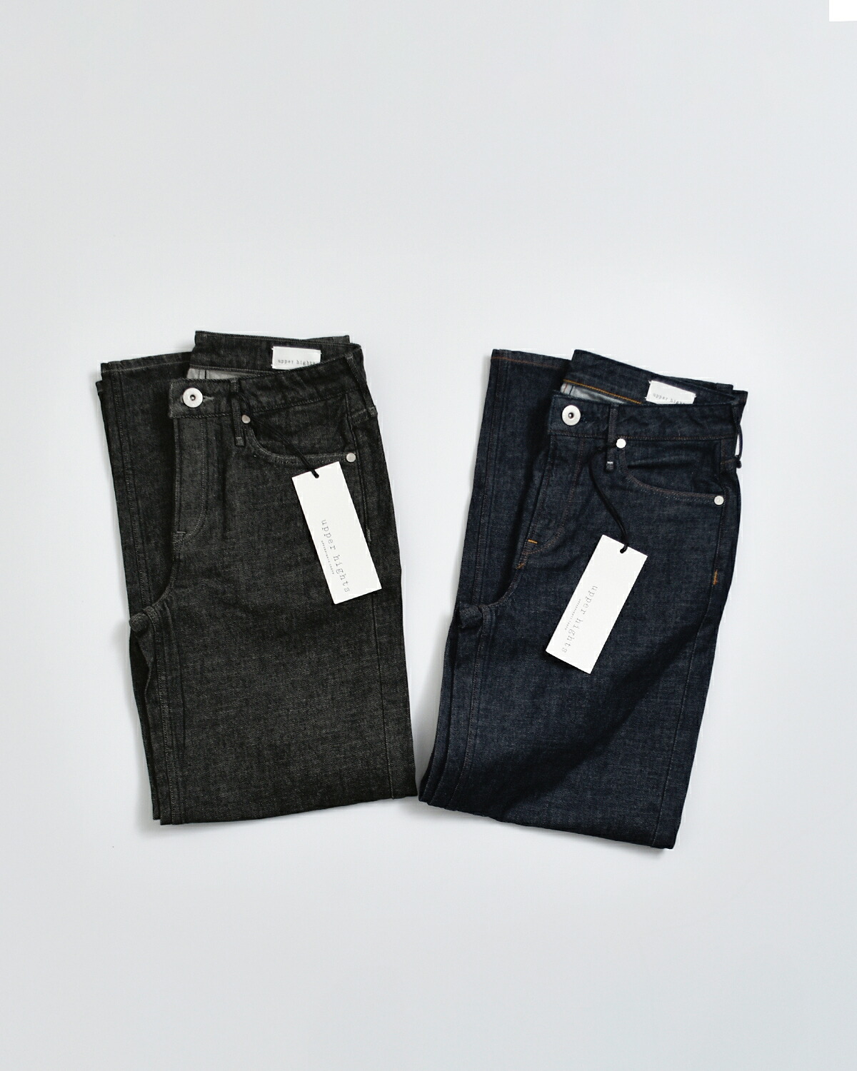 upper hights(アッパーハイツ)ワイド ストレート ストレッチ デニム パンツ THE STELLA AURA stella-aura