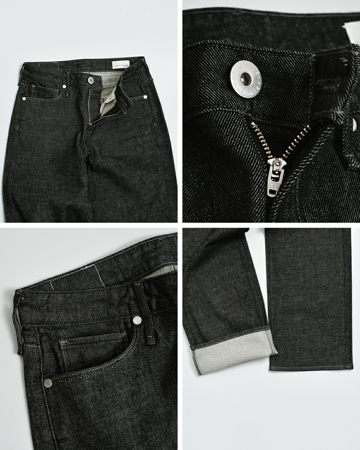upper hights(アッパーハイツ)ワイド ストレート ストレッチ デニム パンツ THE STELLA AURA stella-aura