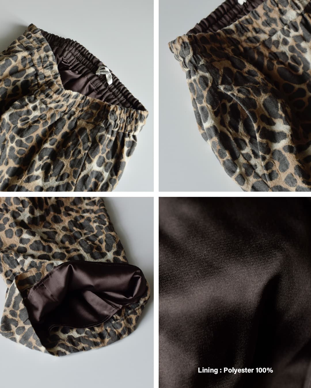 COUTURE D’ADAM(クチュールドアダム)シュリンクウール レオパード イージーパンツ swo-leo-easypt