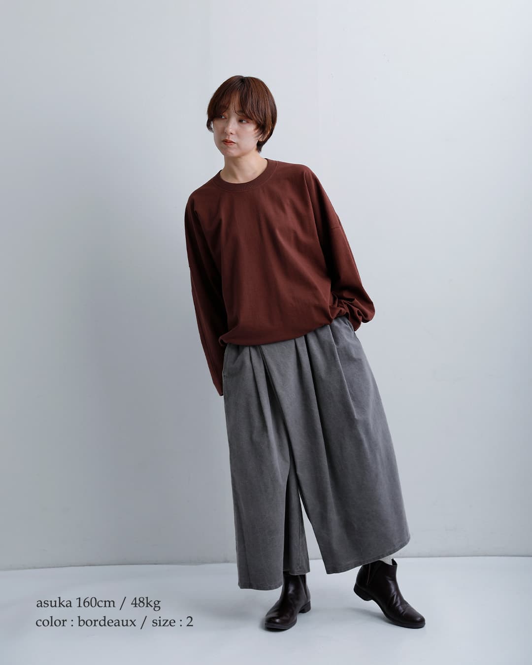 FACTORYコットン サイドリブ トレーナー t-04-same1