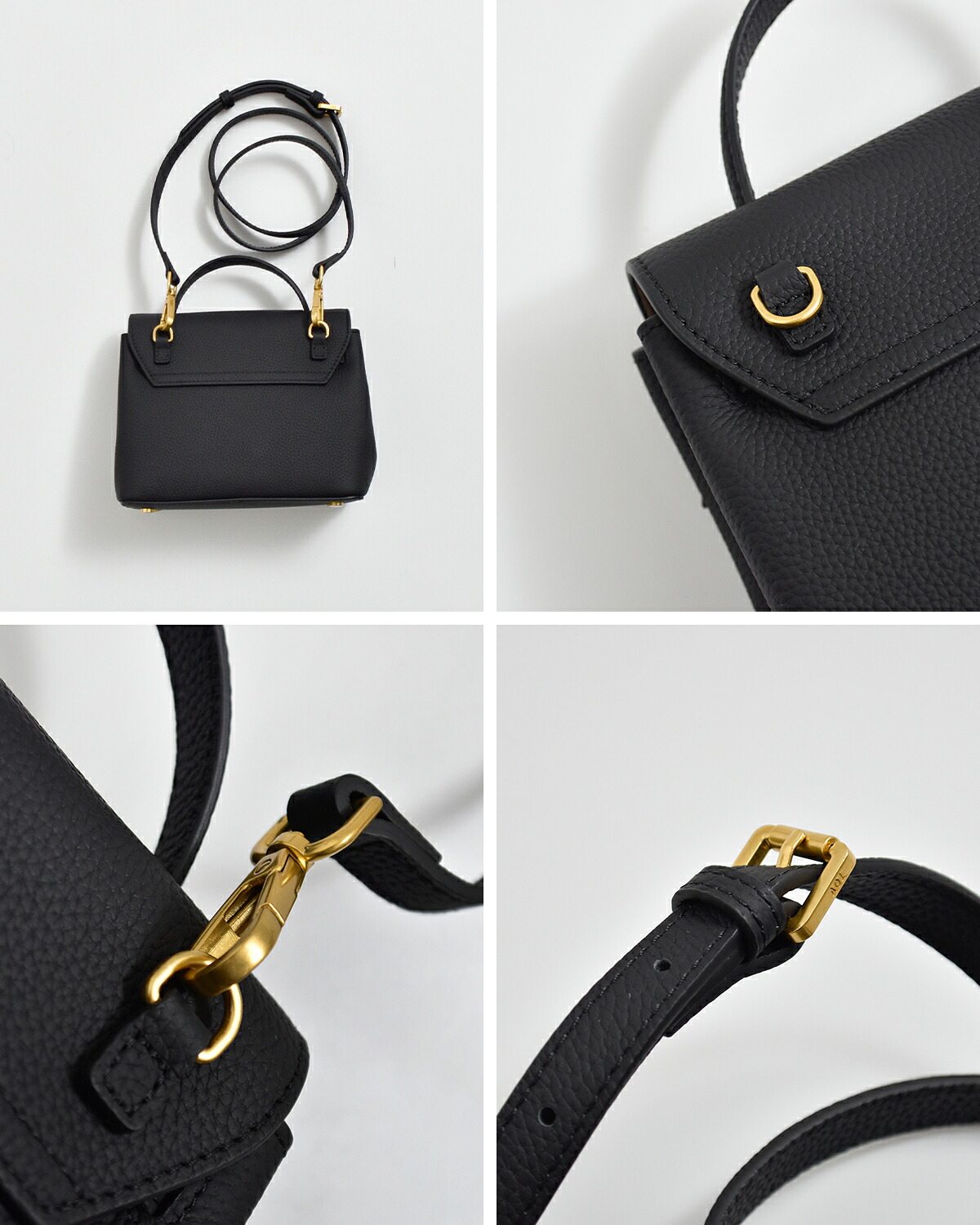 TOV(トーヴ)カウレザー シボ クロスリボン 2way ショルダー ハンドバッグ MIMI MINI t26w01b605