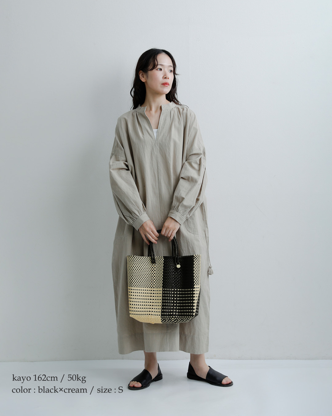 Letraメルカドバッグ Sサイズ “TABLERO / 3COLORS CHECK / ARENA” ta-3c-ar-s