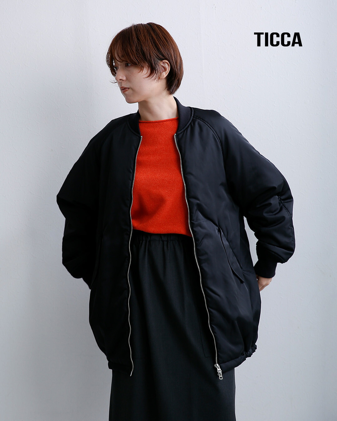 クーポン対象】TICCA ティッカ ミドル MA-1 ジャケット tbfa-012