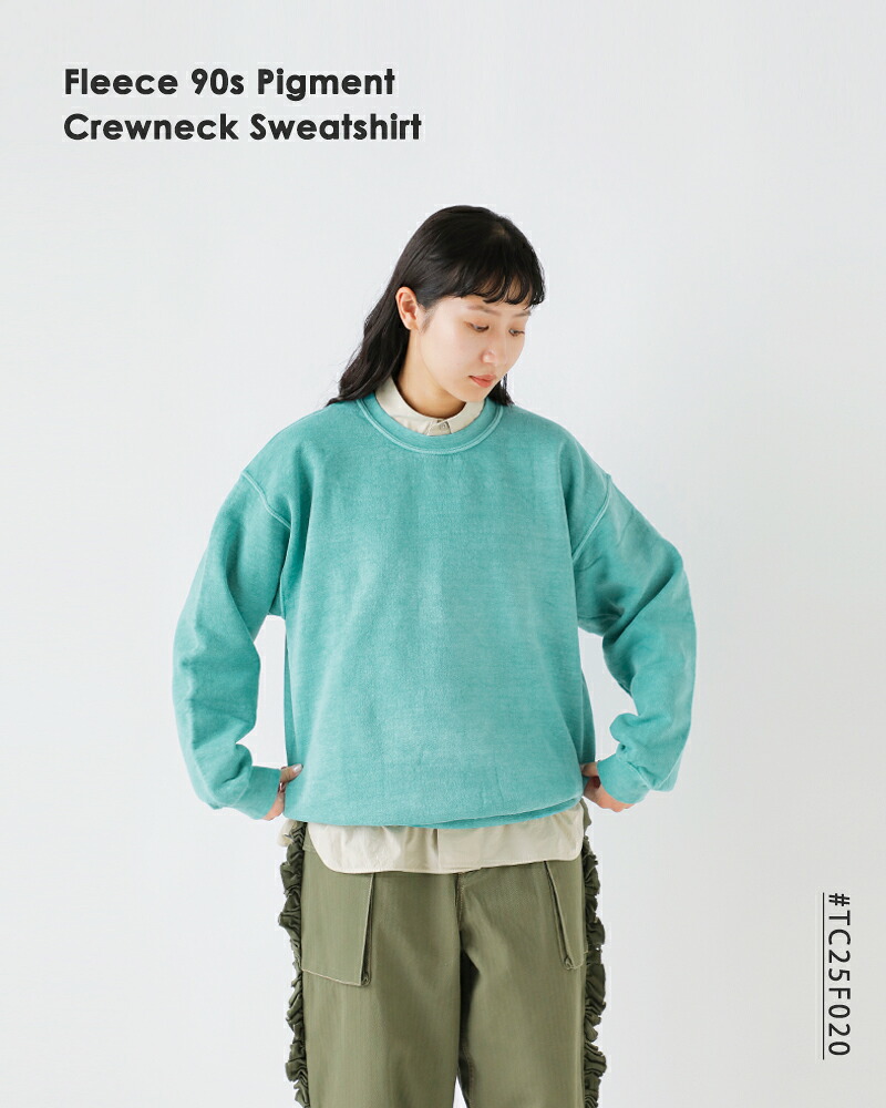 TOWN CRAFT(タウンクラフト)フリース90sピグメントクルーネックスウェットシャツtc25f020