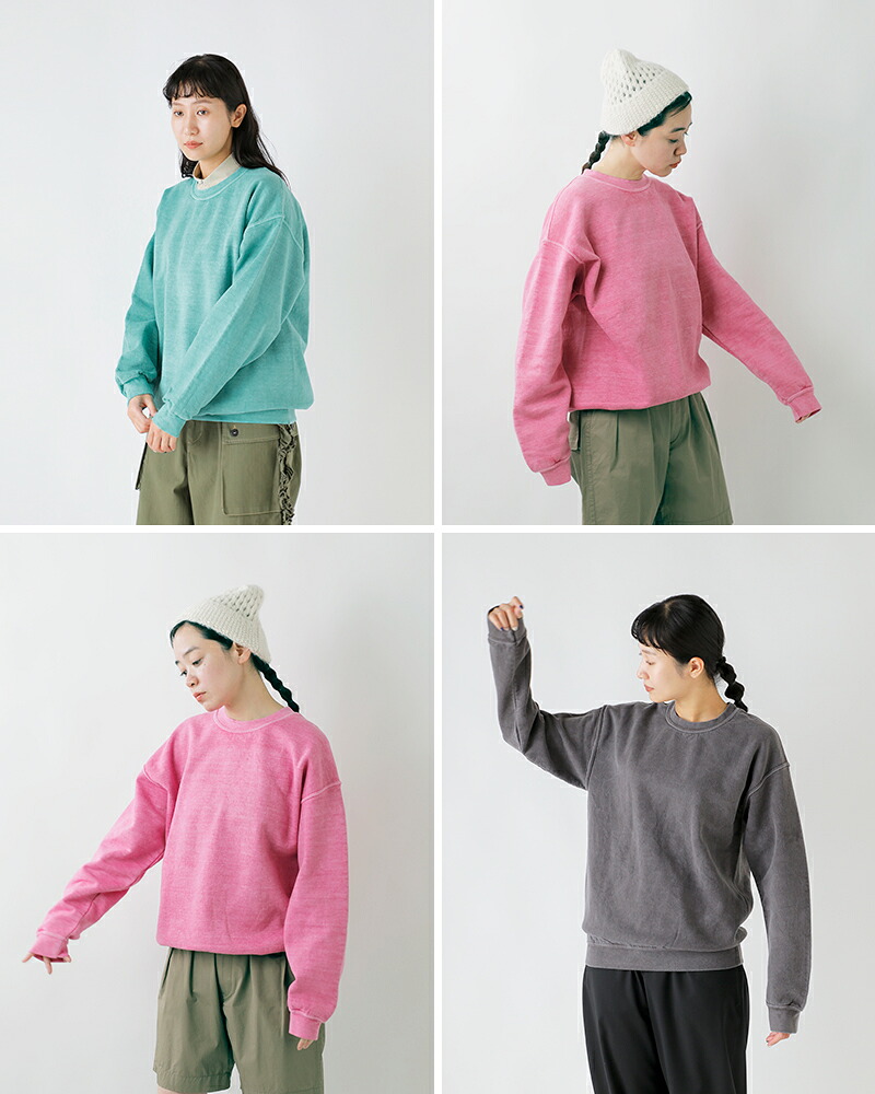 TOWN CRAFT(タウンクラフト)フリース90sピグメントクルーネックスウェットシャツtc25f020