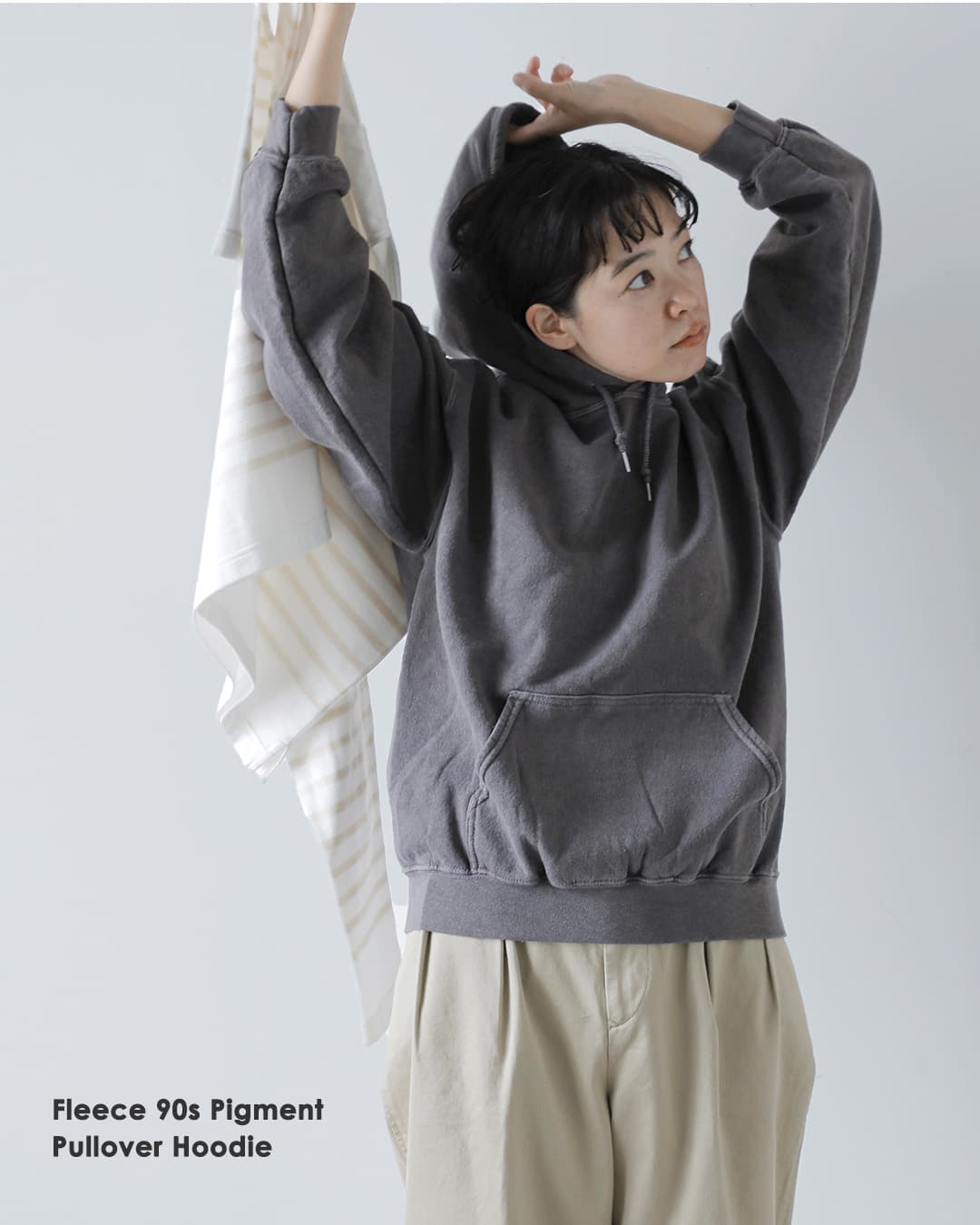 TOWN CRAFTフリース 90s ピグメント プル フーディー tc25f021
