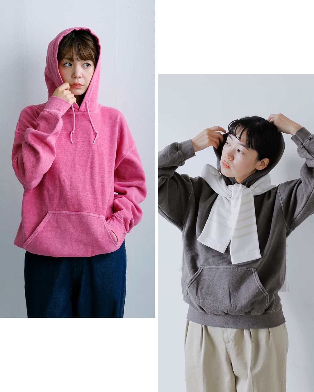 TOWN CRAFTフリース 90s ピグメント プル フーディー tc25f021