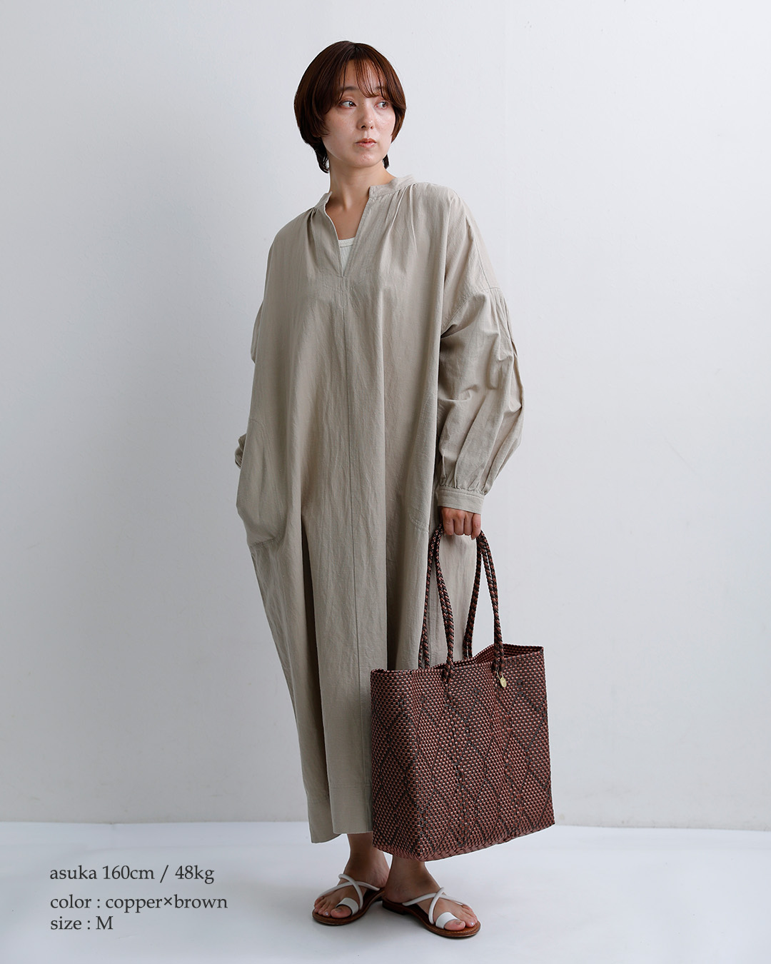 Letraメルカドバッグ ロングハンドル Mサイズ “TILE / RITMO” tile-rit-m-lh