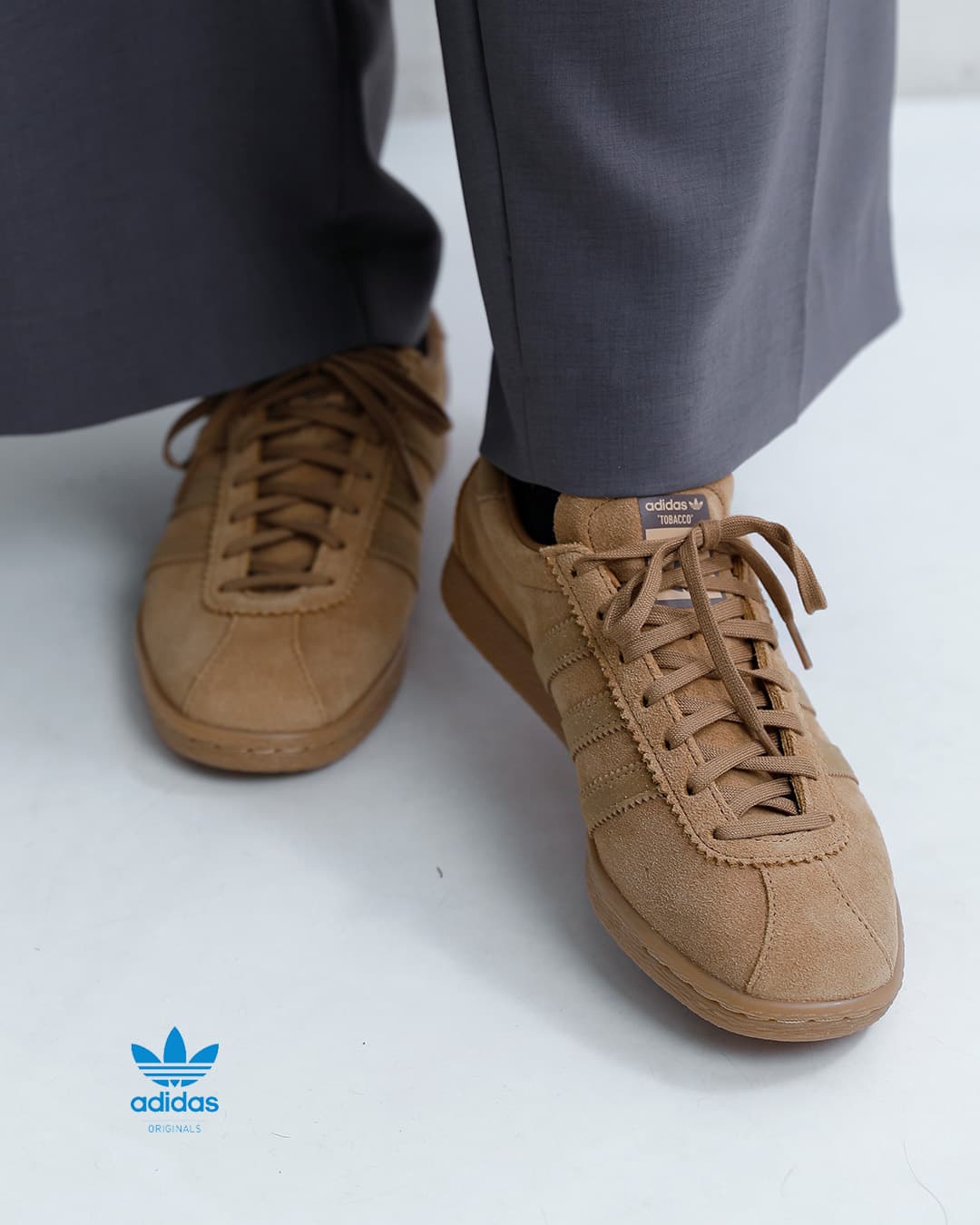 adidas Originalsタバコ スエード スニーカー TOBACCO tobacco