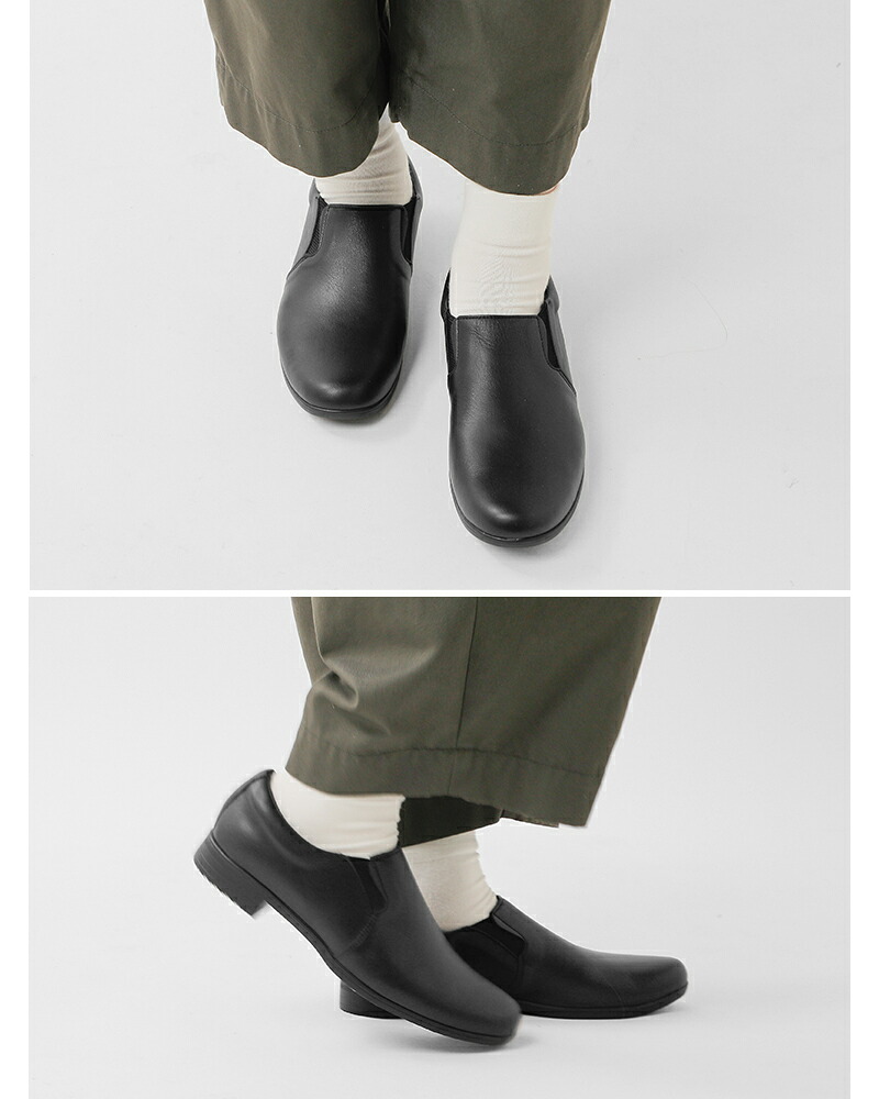 TRAVEL SHOES by chausser(トラベルシューズバイショセ)レザースリッポンシューズtr-003