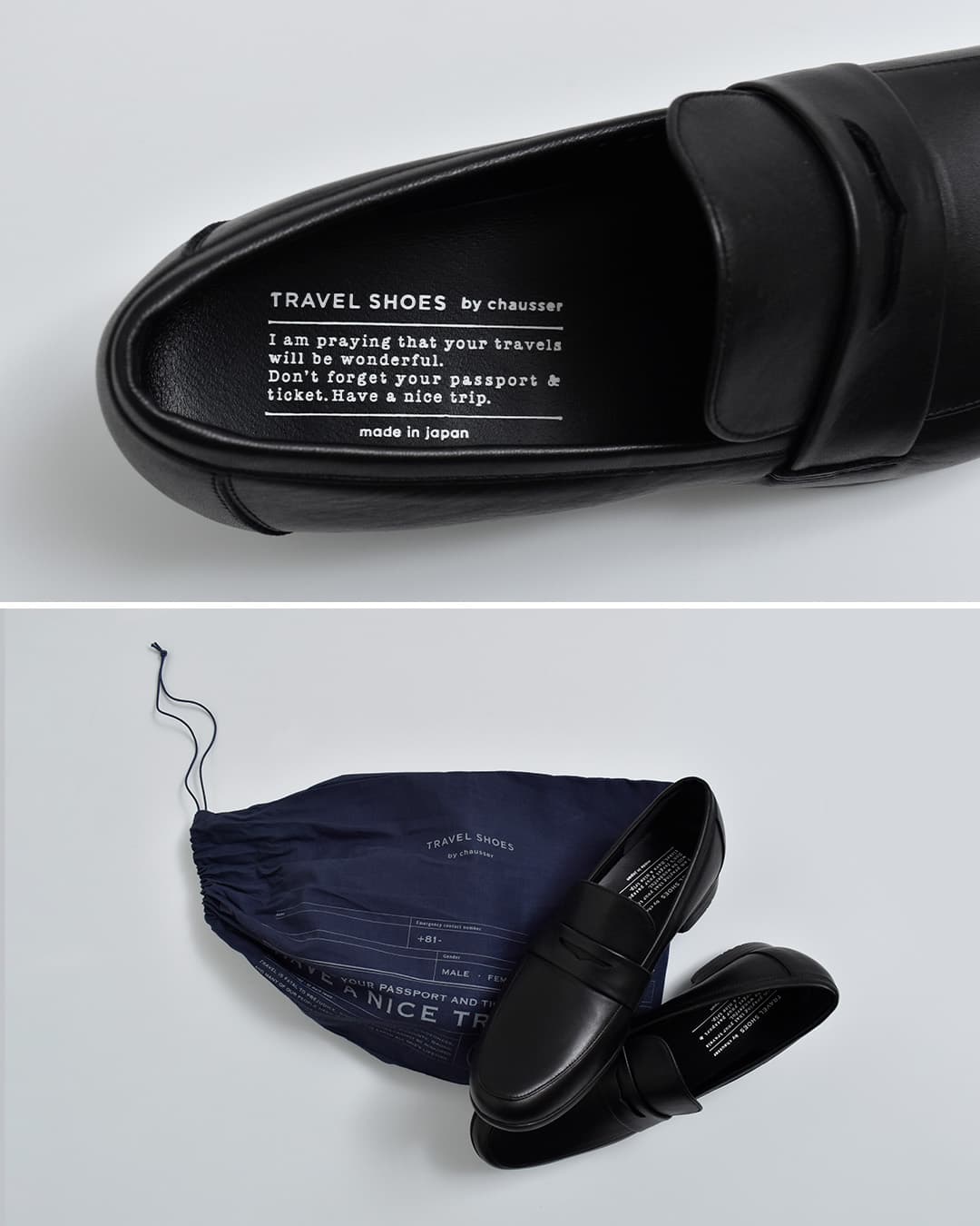 TRAVEL SHOES by chausserレザー ローファー tr-016