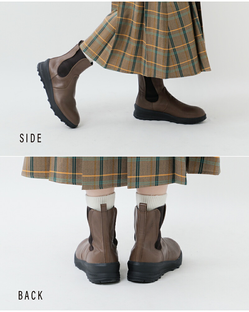 TRAVEL SHOES by chausser(トラベルシューズバイショセ)レザーサイドゴアブーツtra-030