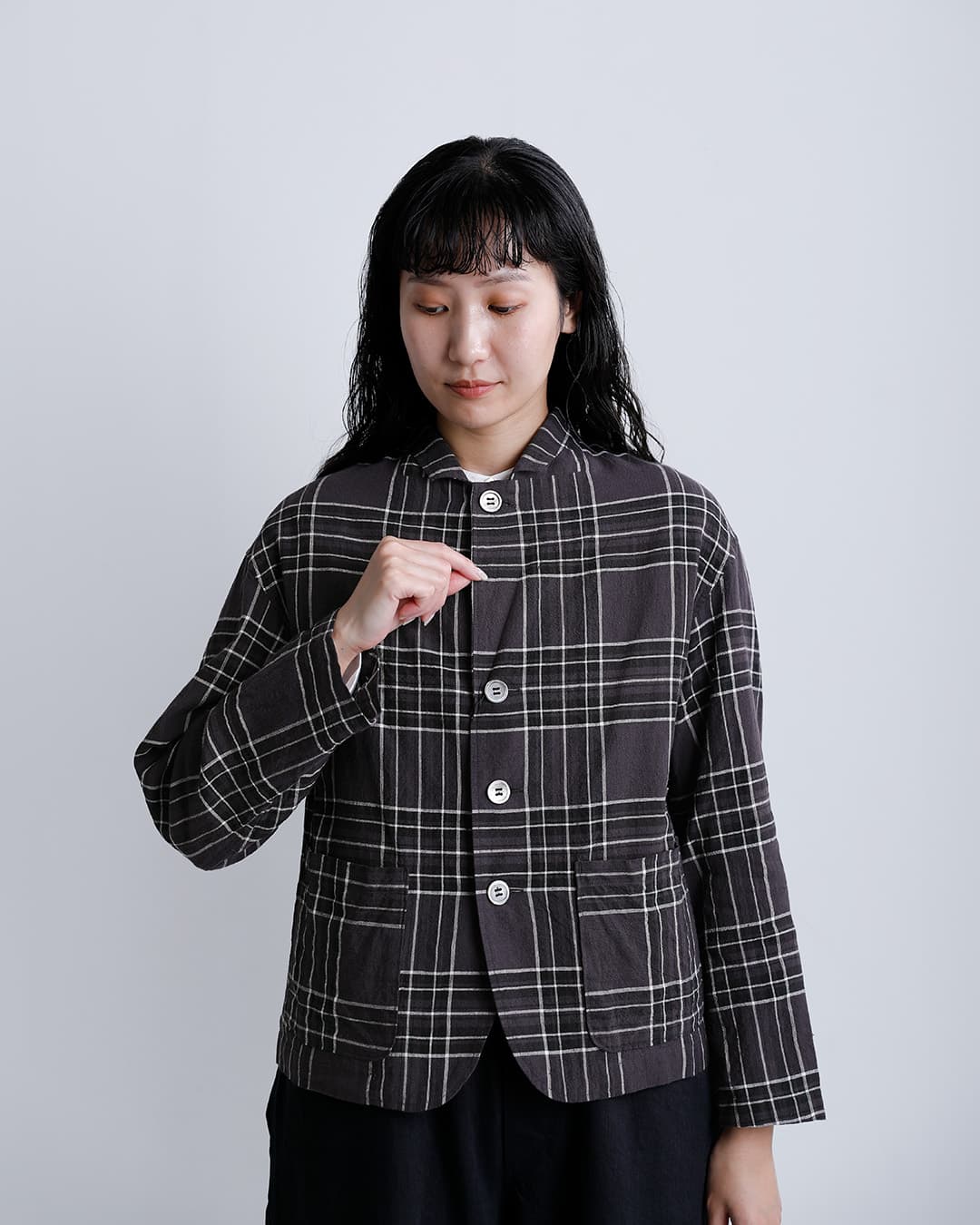 2026aw新作]tissu ティシュ 東炊き タータンチェック テーラード