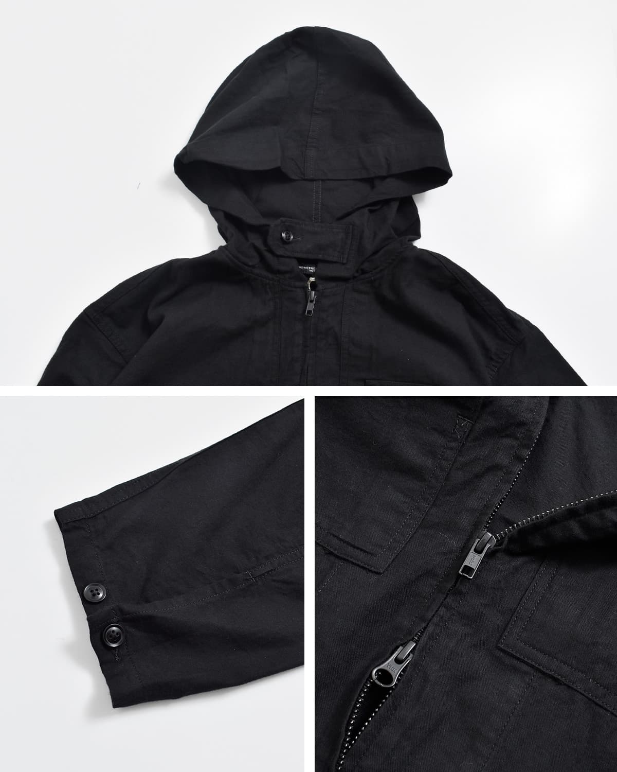 ENGINEERED GARMENTS(エンジニアド ガーメンツ)コットン ブラッシュドツイル フード ジップシャツ Zip Hooded Shirt tx069