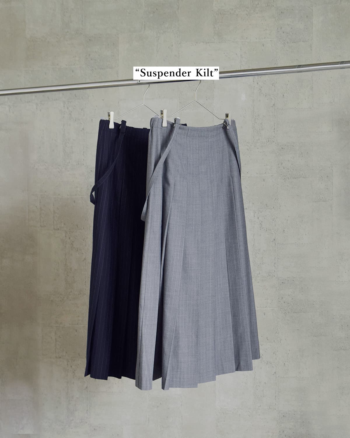 RHODOLIRIONギャバジン サスペンダーキルト スカート Suspender Kilt tx1002