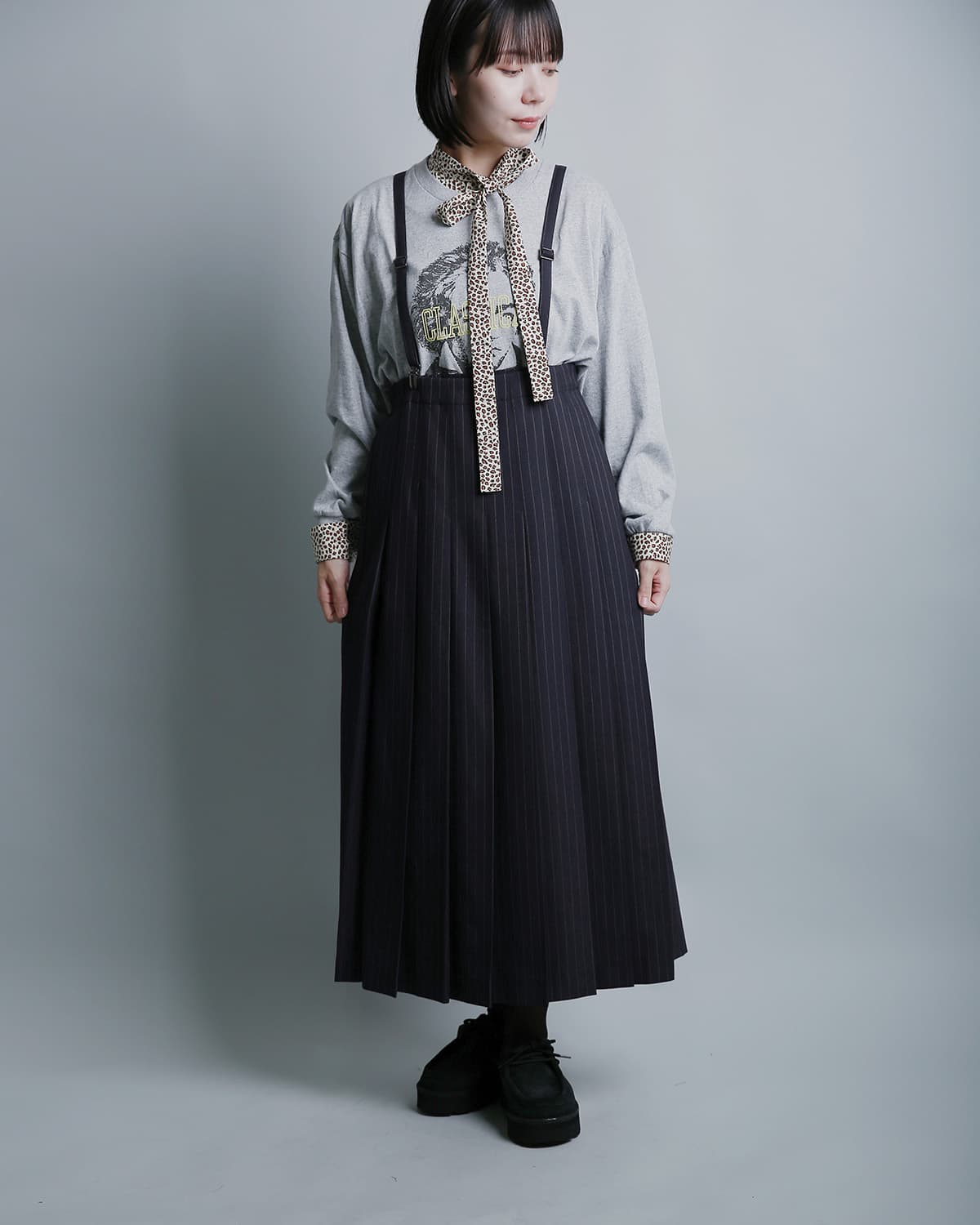 RHODOLIRIONギャバジン サスペンダーキルト スカート Suspender Kilt tx1002