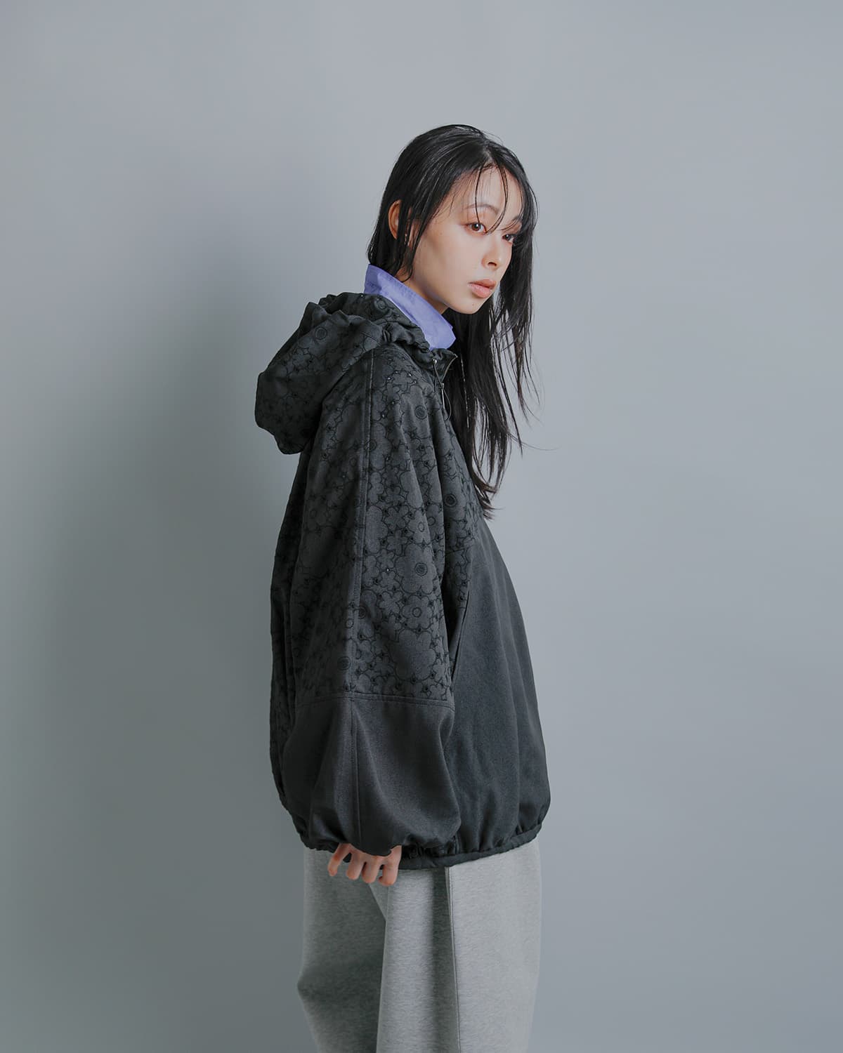 RHODOLIRIONトロピカル オリジナル刺繍 アノラックジャケット Anorak Jacket tx1007