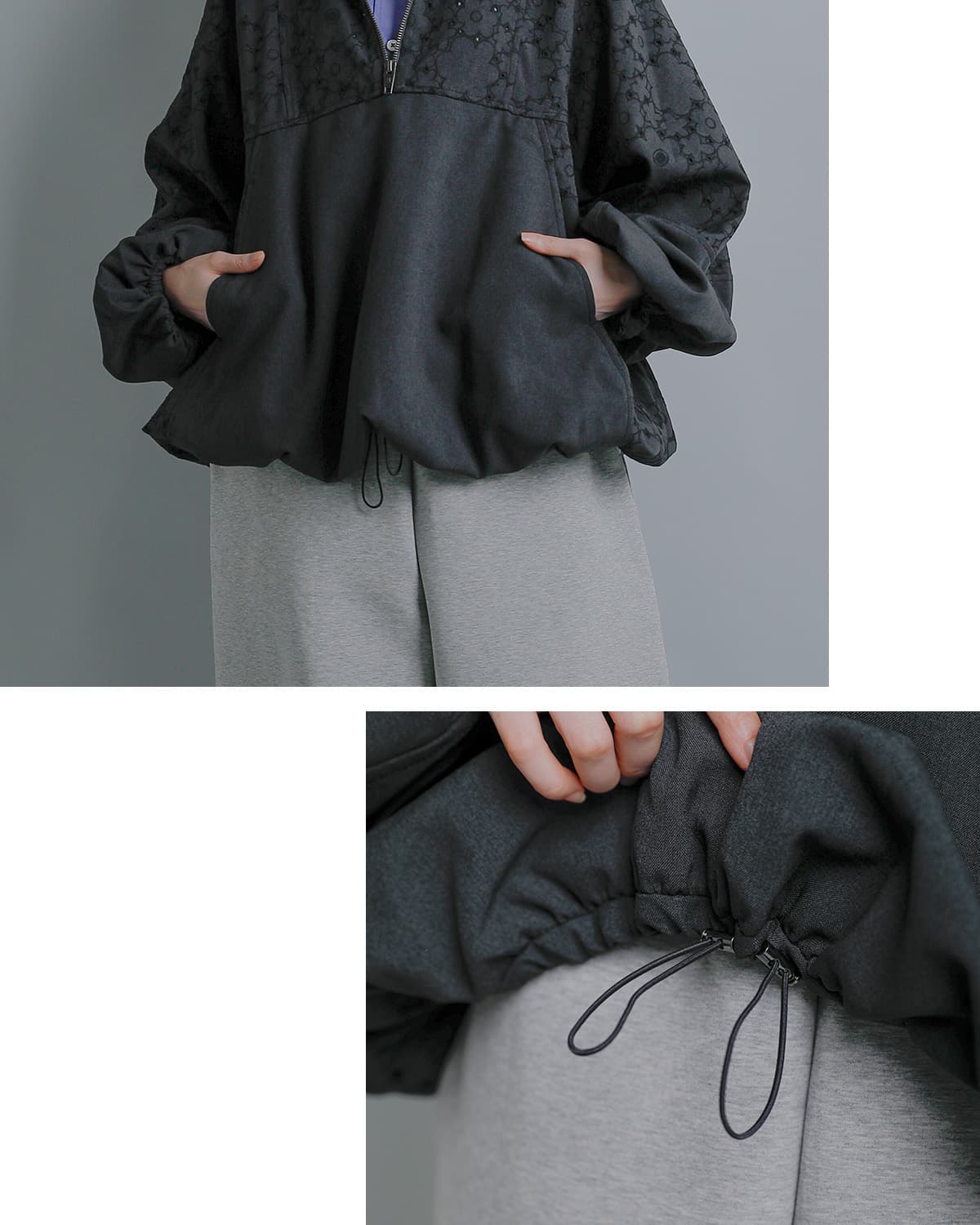 RHODOLIRIONトロピカル オリジナル刺繍 アノラックジャケット Anorak Jacket tx1007