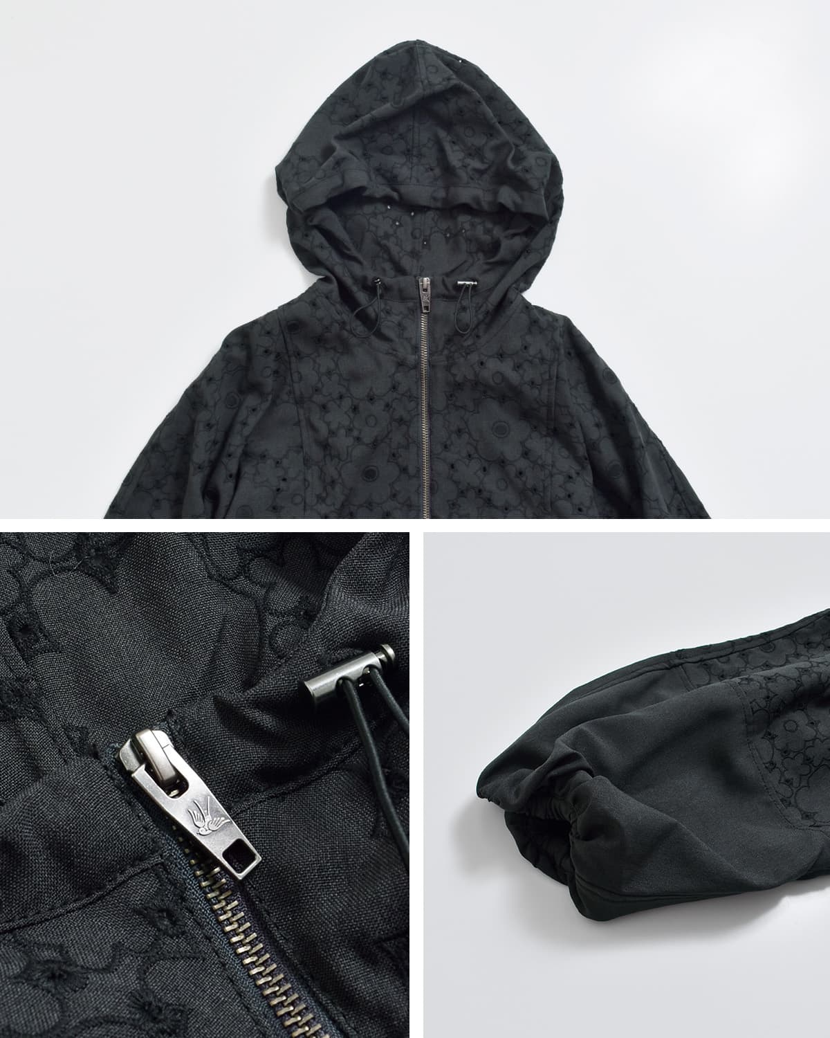 RHODOLIRIONトロピカル オリジナル刺繍 アノラックジャケット Anorak Jacket tx1007