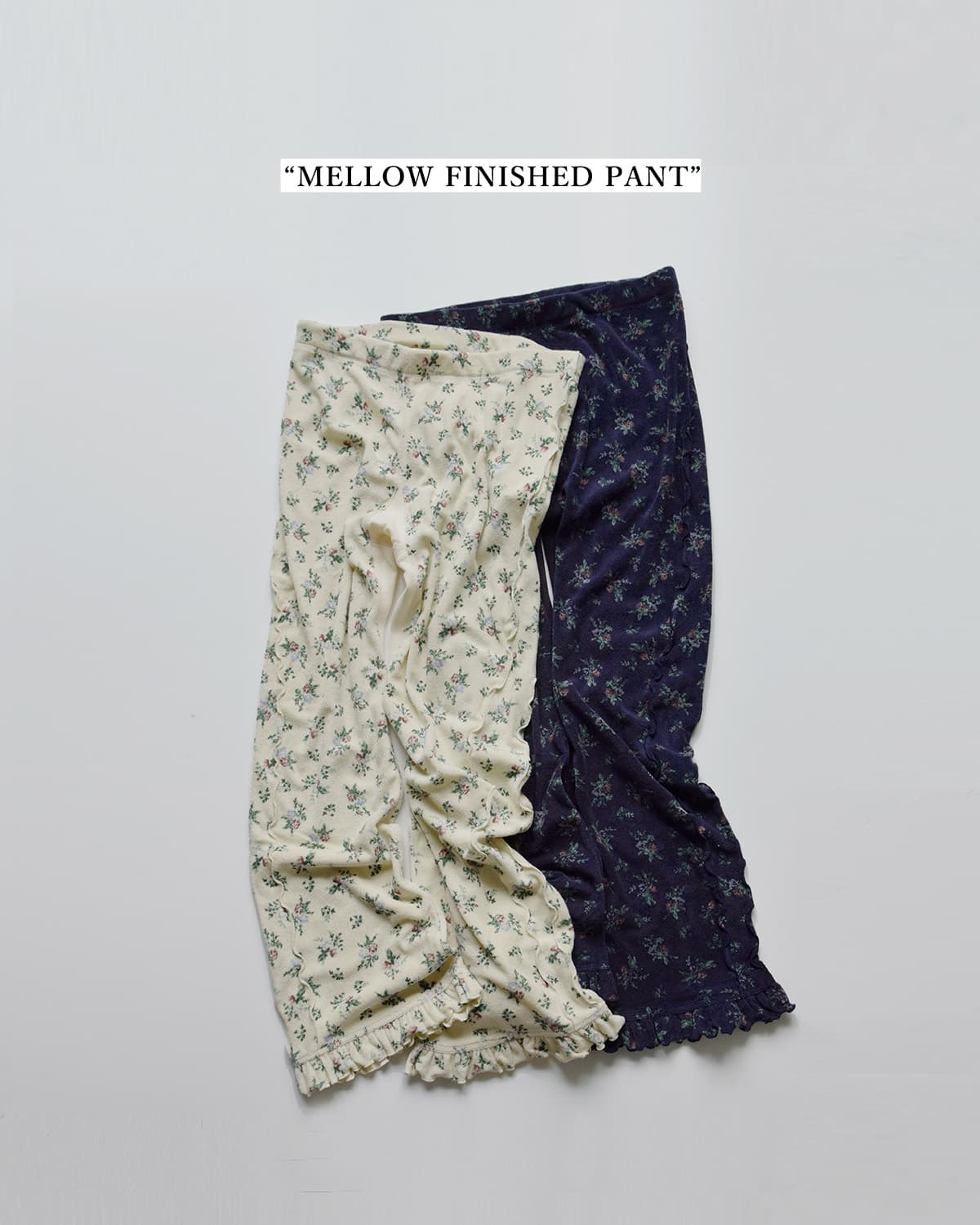 RHODOLIRIONフローラルプリント パイル メロウパンツ Mellow Finished Pant tx1090