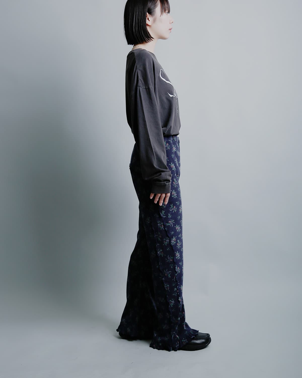 RHODOLIRIONフローラルプリント パイル メロウパンツ Mellow Finished Pant tx1090
