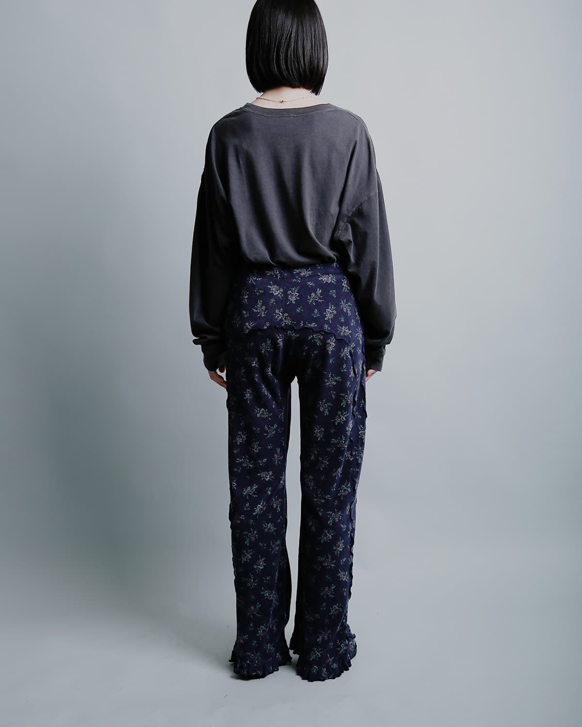 RHODOLIRIONフローラルプリント パイル メロウパンツ Mellow Finished Pant tx1090
