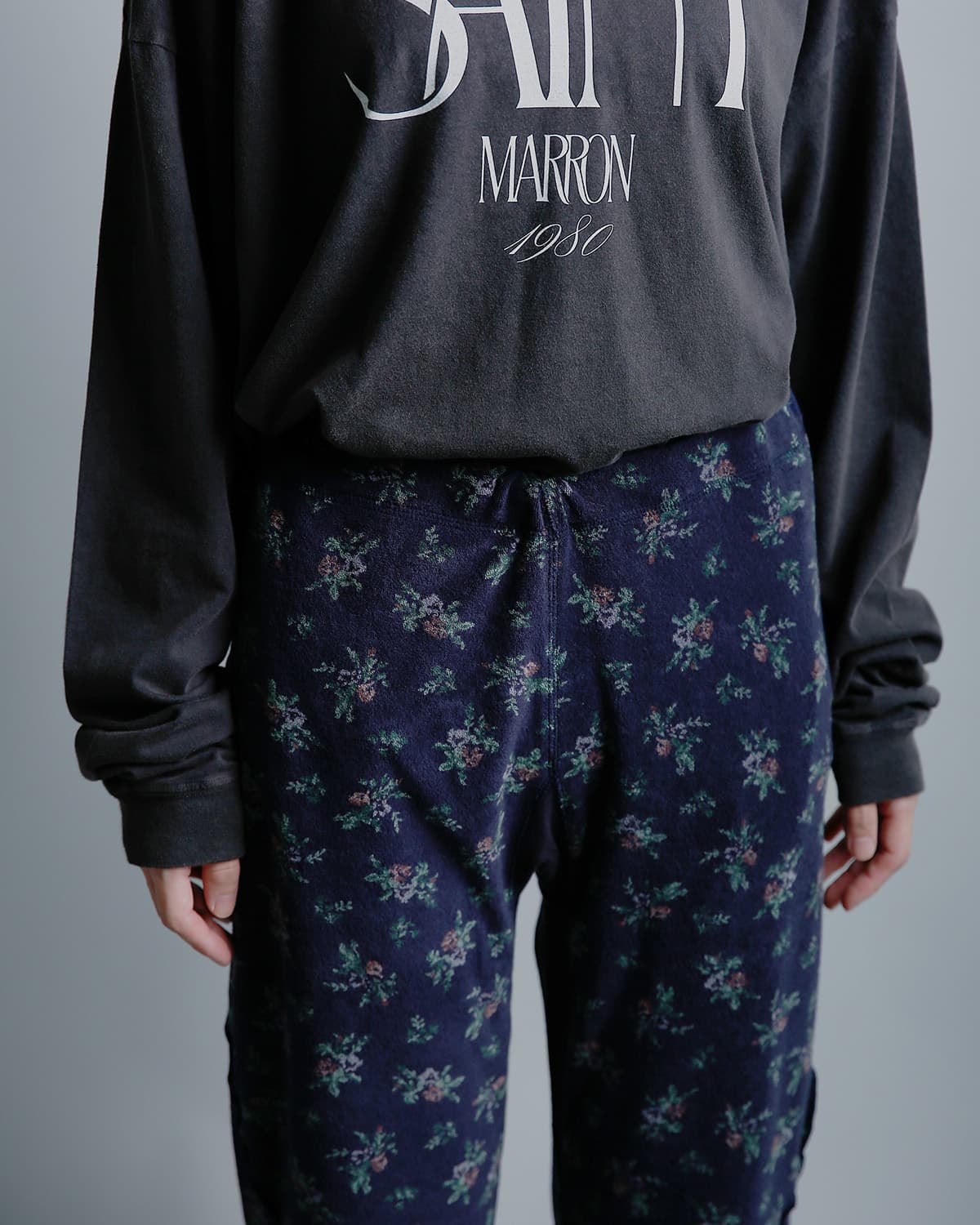 RHODOLIRIONフローラルプリント パイル メロウパンツ Mellow Finished Pant tx1090
