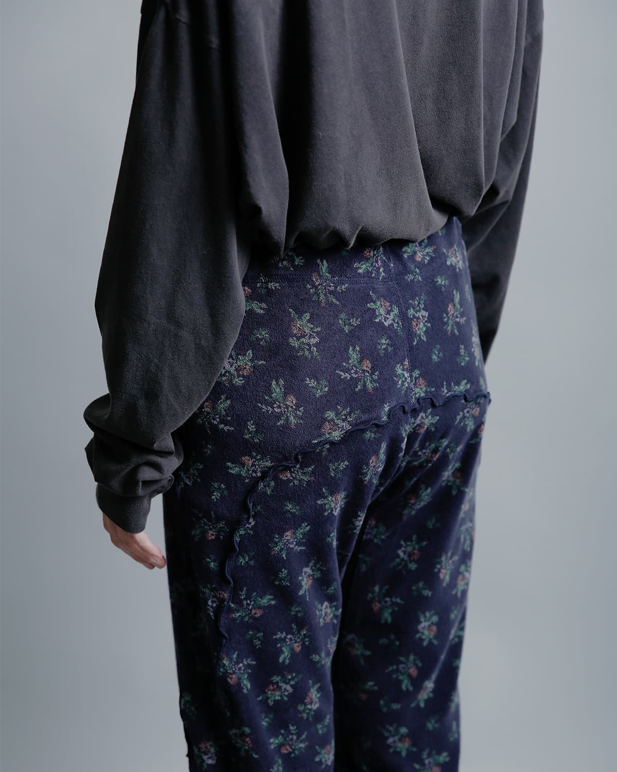 RHODOLIRIONフローラルプリント パイル メロウパンツ Mellow Finished Pant tx1090