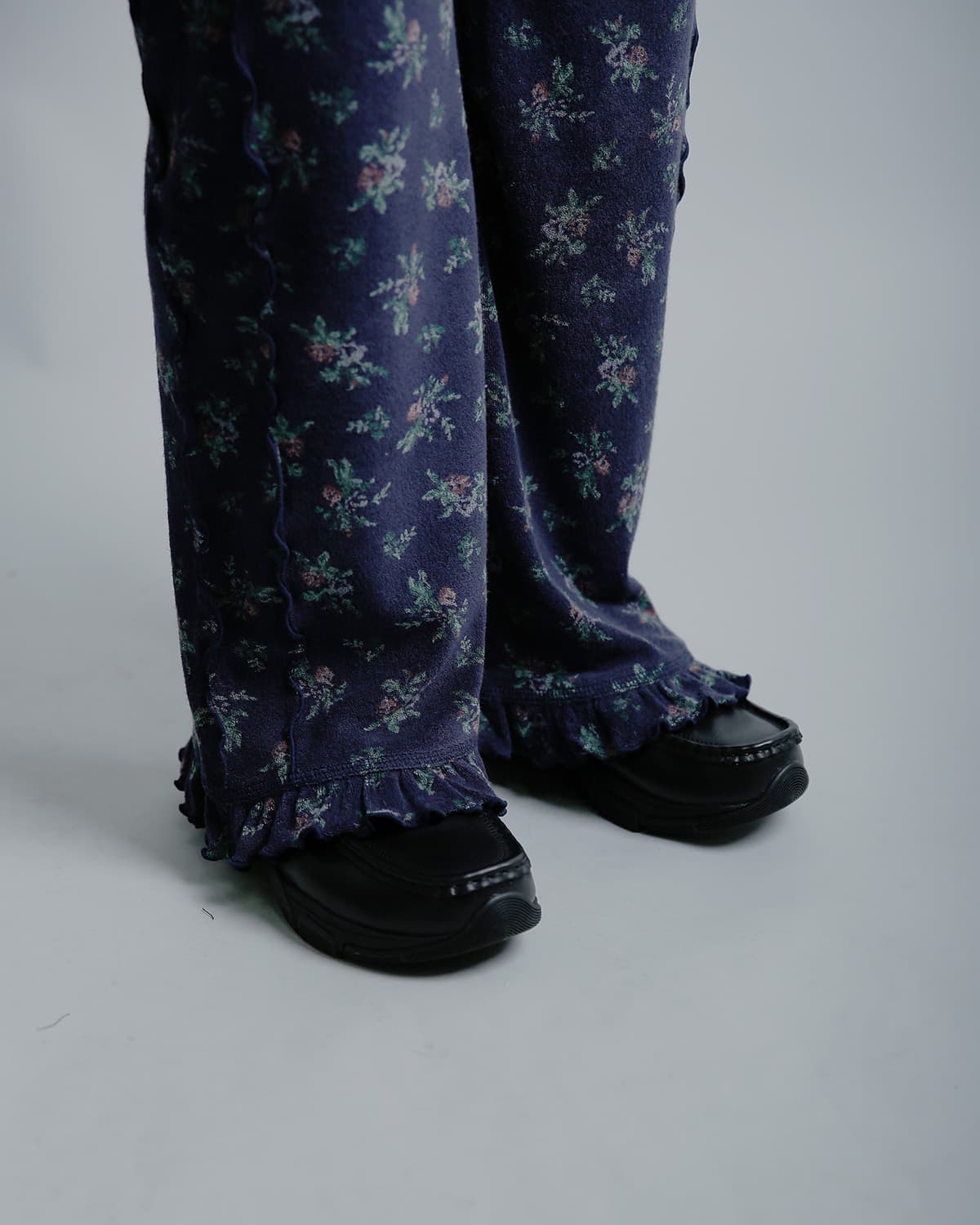RHODOLIRIONフローラルプリント パイル メロウパンツ Mellow Finished Pant tx1090