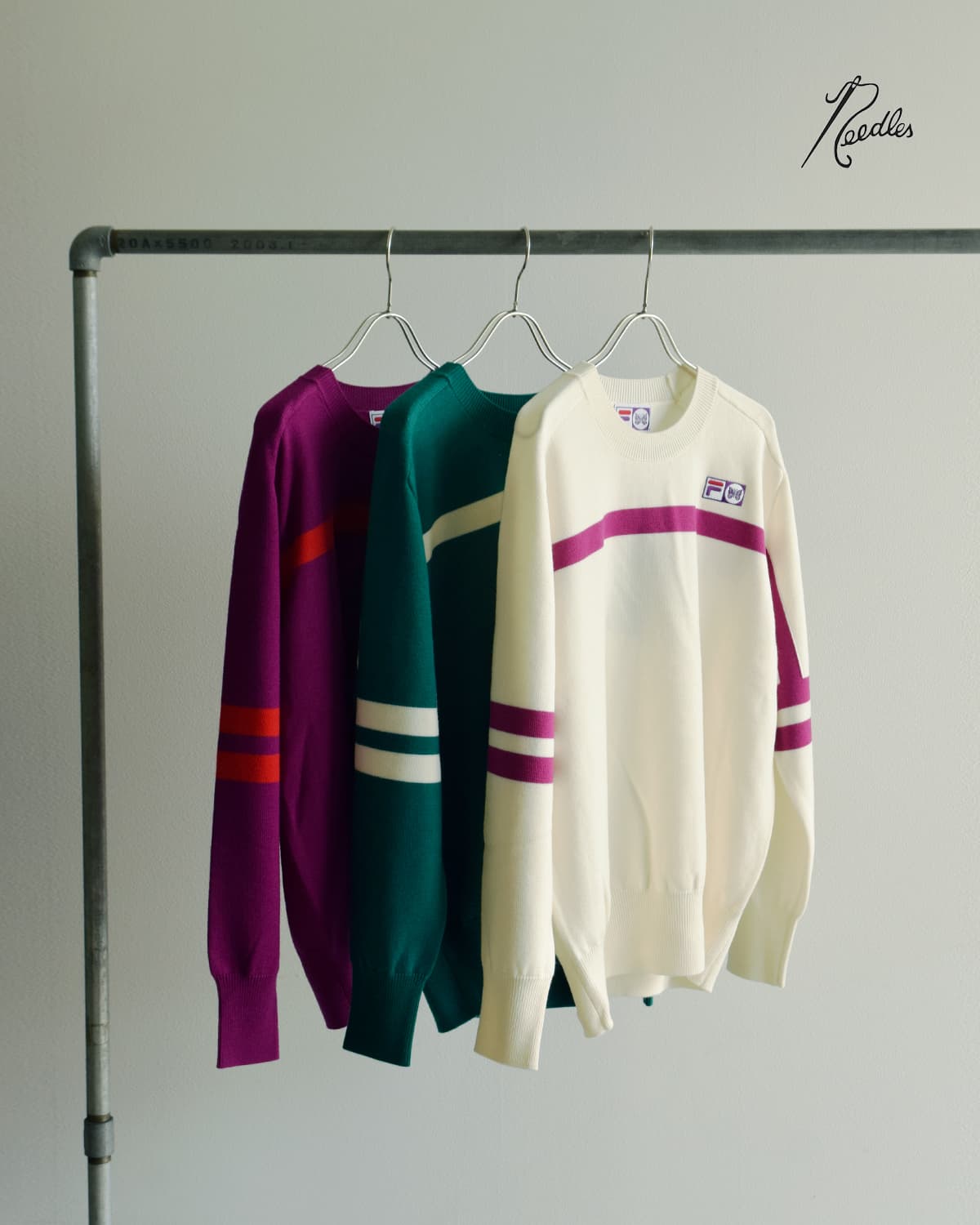 Needles(ニードルス)×FILA(フィラ)ウール ヘリテージ セーター Heritage Sweater ty536