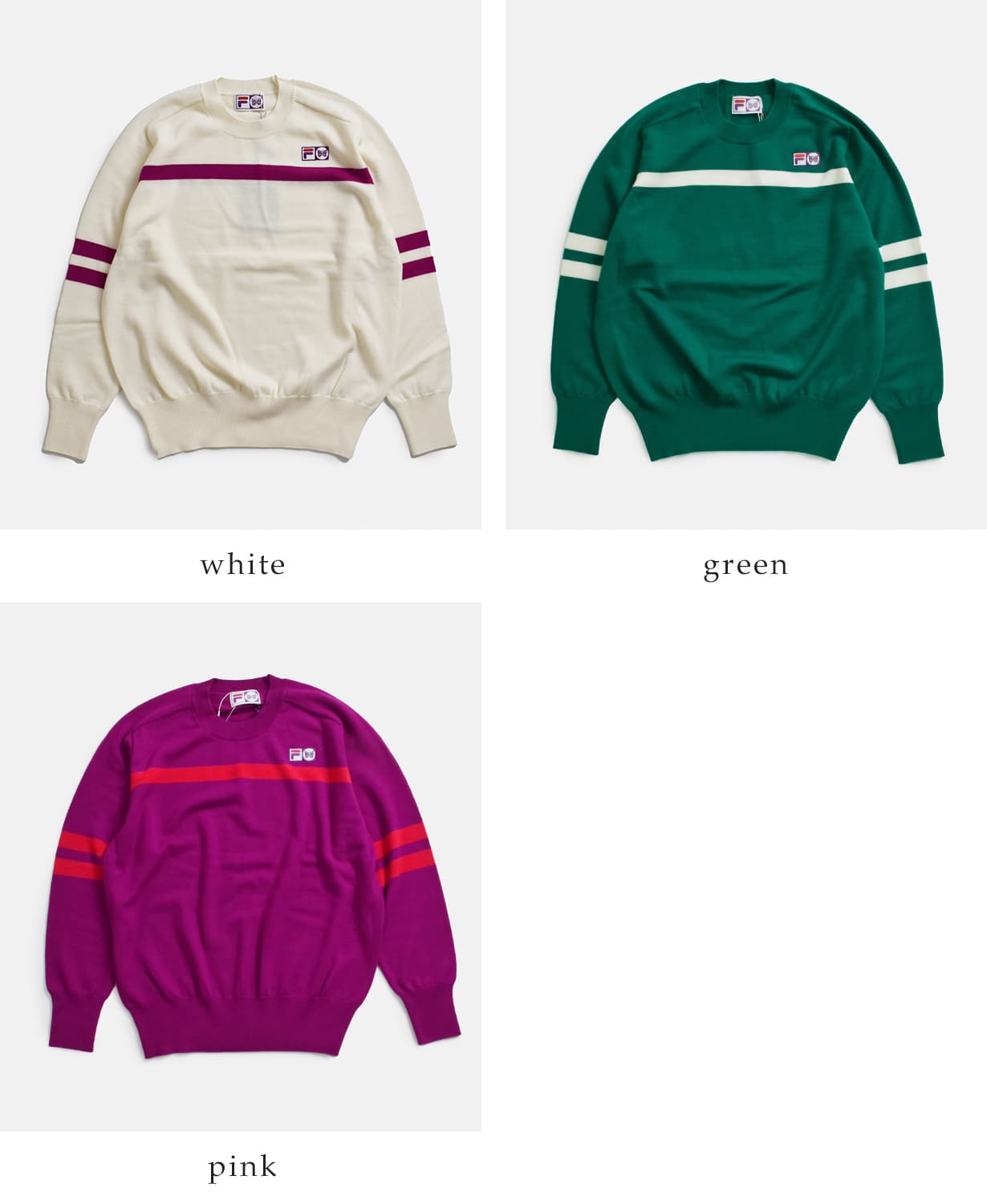 Needles(ニードルス)×FILA(フィラ)ウール ヘリテージ セーター Heritage Sweater ty536