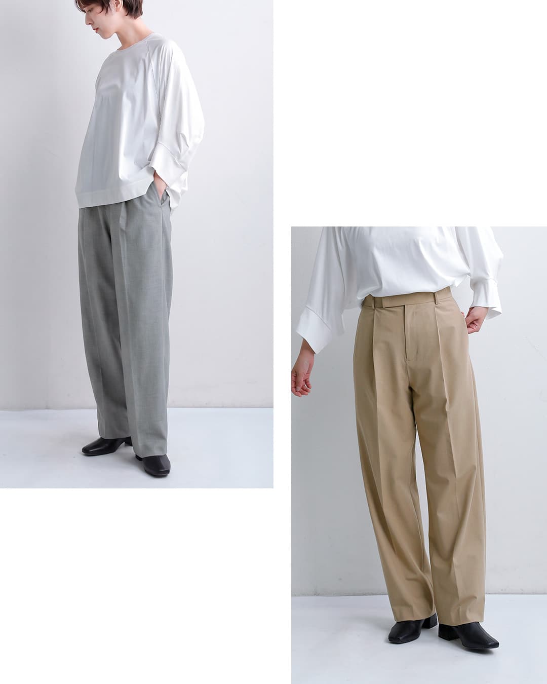 DONEEYUセンタープレス ストレート パンツ u-2400