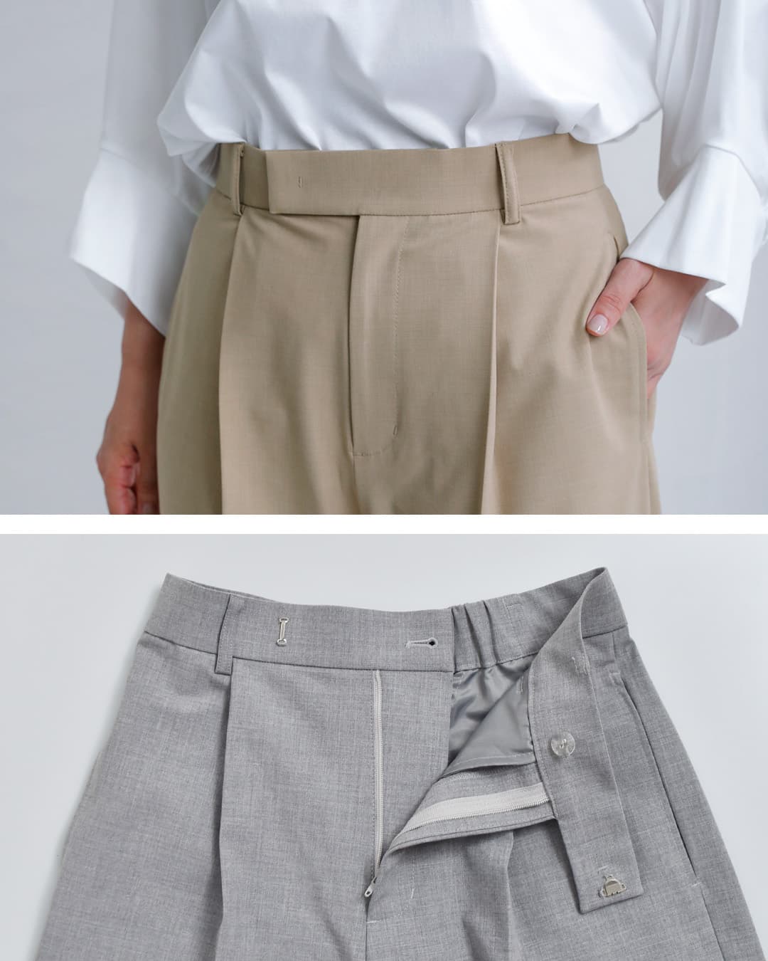 DONEEYUセンタープレス ストレート パンツ u-2400