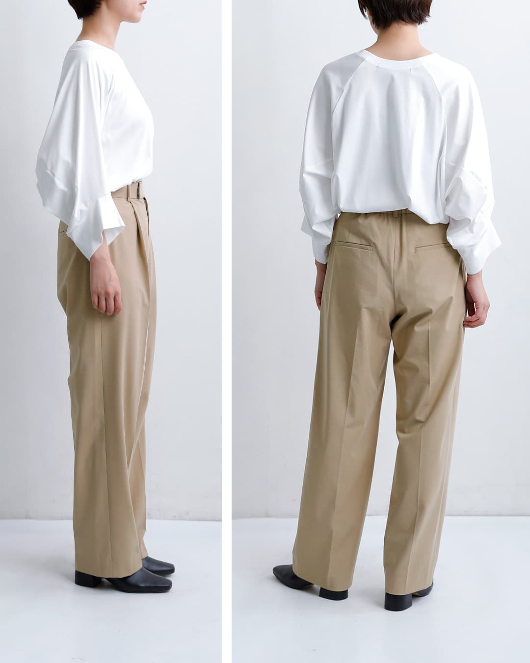 DONEEYUセンタープレス ストレート パンツ u-2400