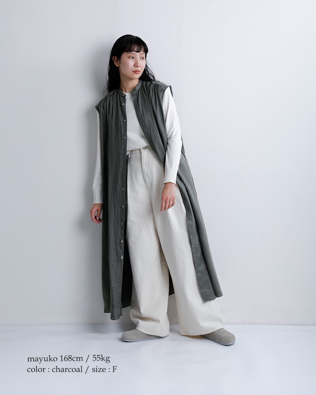 theory Crisp Poly UTL Shirtdr ワンピース 2026aw新作]universal tissu ユニヴァーサルティシュ 比翼開き バンド