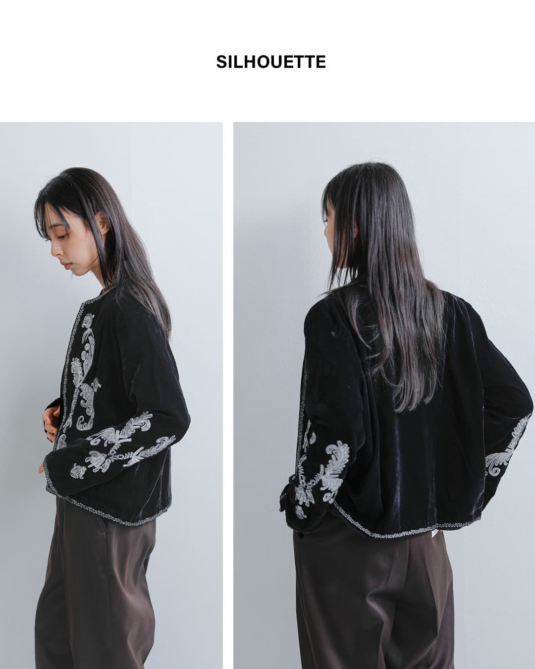 COUTURE D’ADAM(クチュールドアダム)ベルベット エンブロイダリー ジャケット velvet-emb-jk