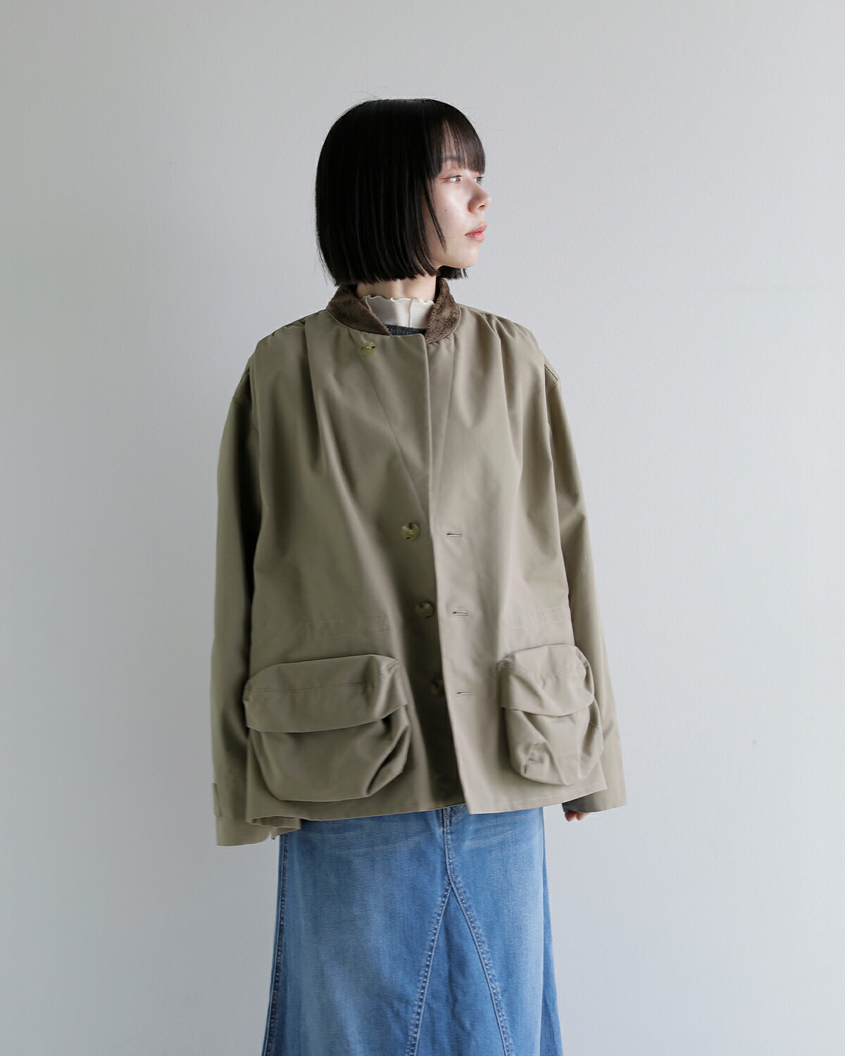AKANE UTSUNOMIYA(アカネウツノミヤ)起毛コットン ボリュームポケット ジャケット wap-fc22-2002