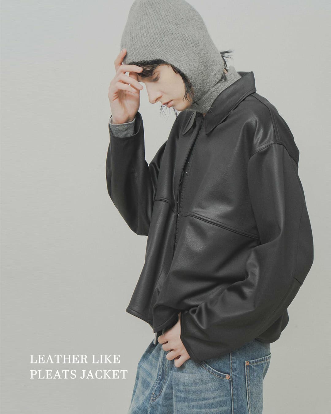 WHYTOレザーライク シャツ ジャケット wht26fbl4106