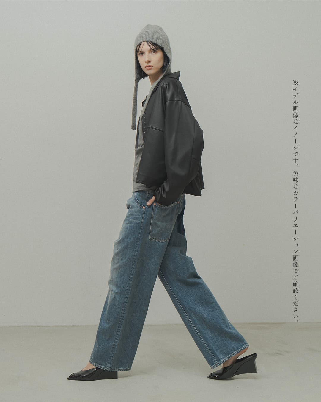 WHYTOレザーライク シャツ ジャケット wht26fbl4106