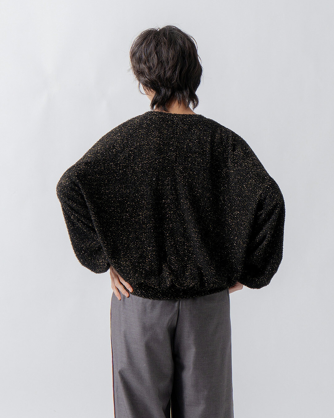 WHYTO.グリッター シャギー スウェットシャツ wht26fcs4020