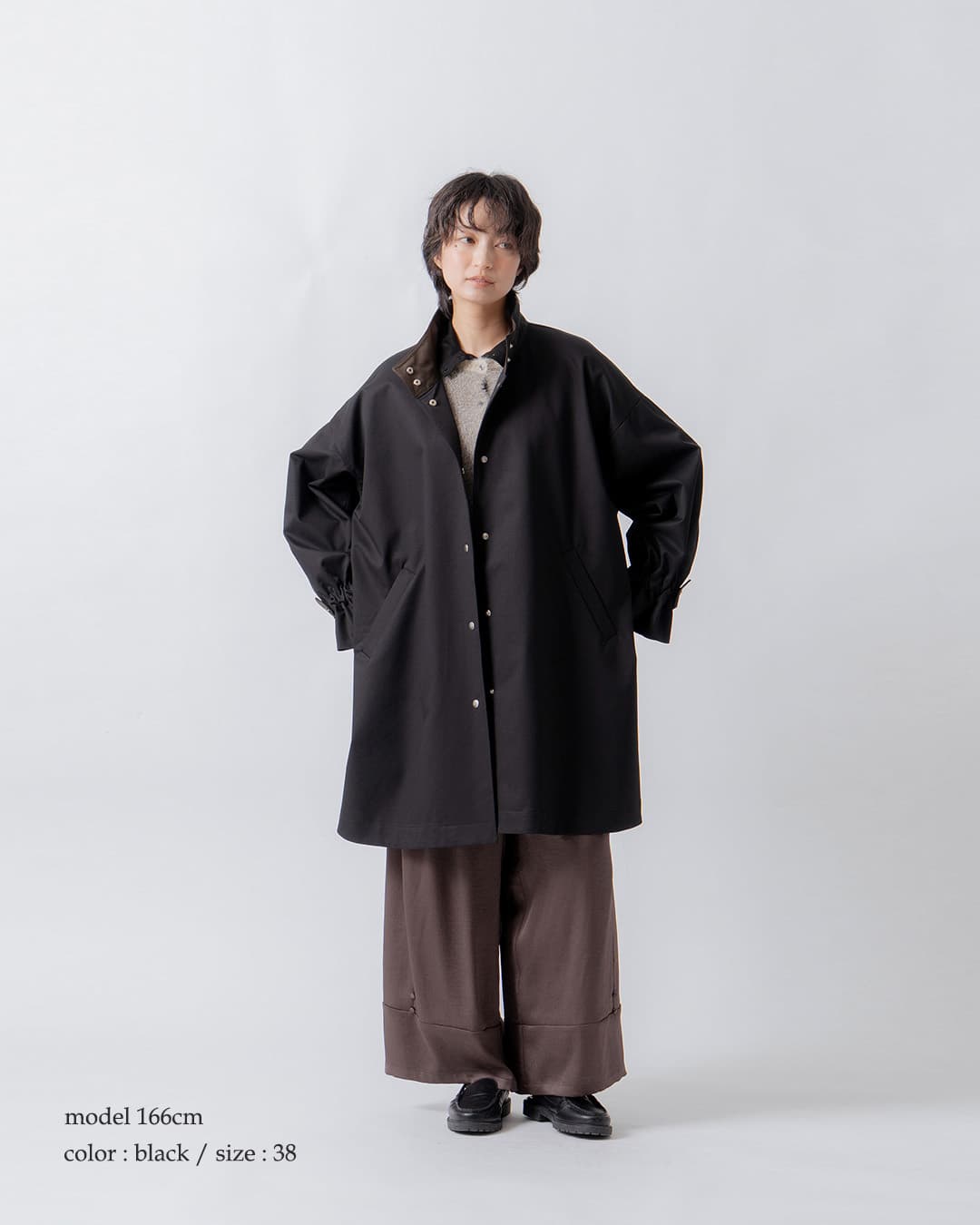 WHYTO.(ホワイト)スタンドカラー テントコート wht26fjk4063