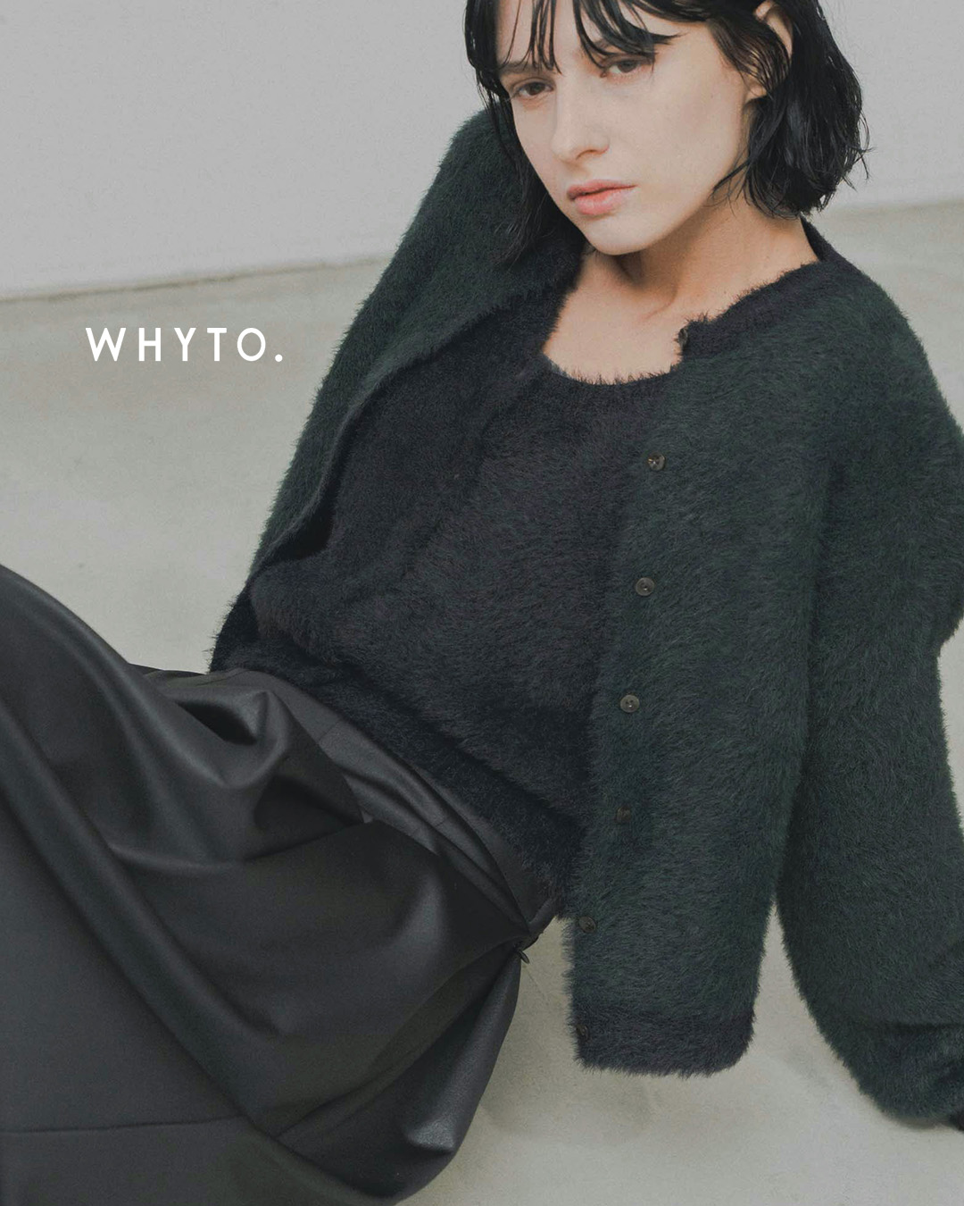 WHYTO.2way ミックス ファー カーディガン wht26fkn4042