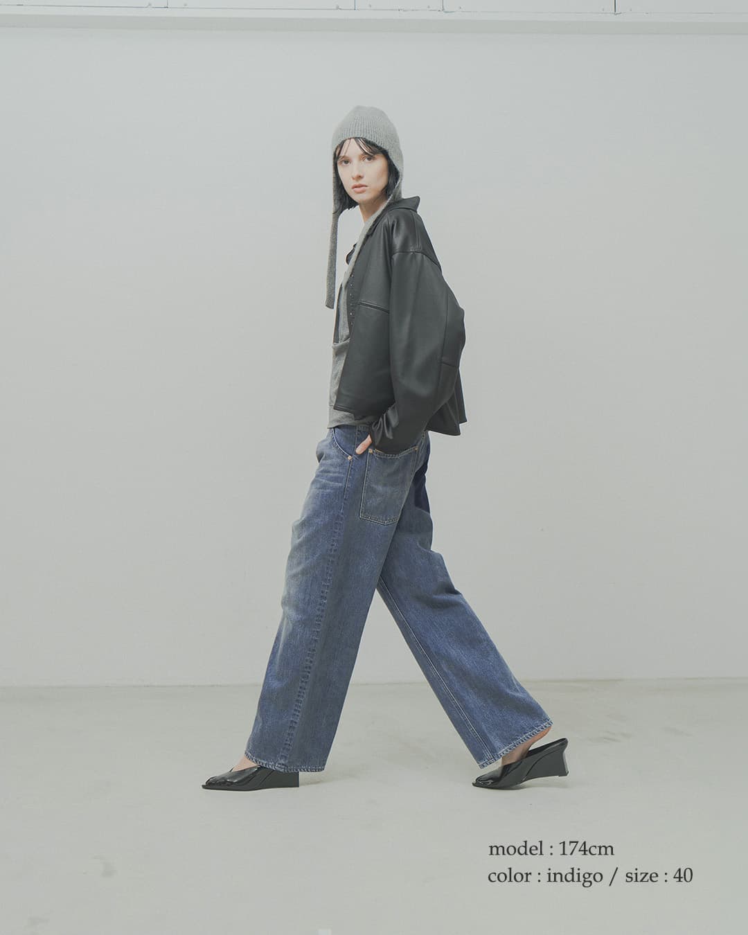 WHYTOタックデザイン デニムパンツ wht26fpt4075