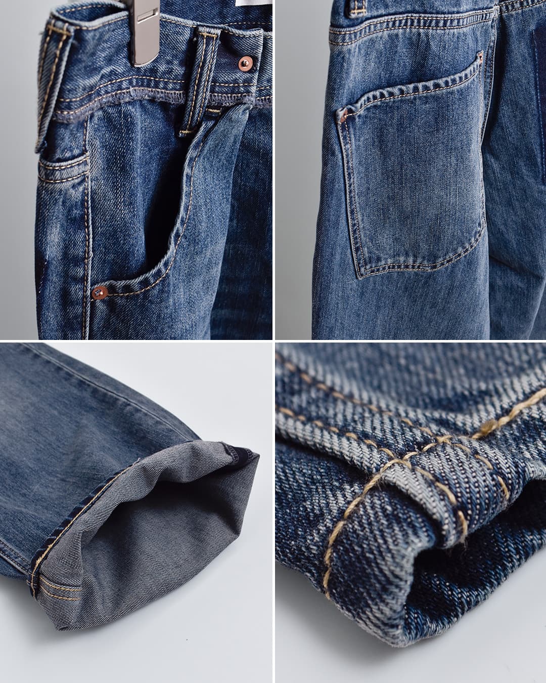 WHYTOタックデザイン デニムパンツ wht26fpt4075