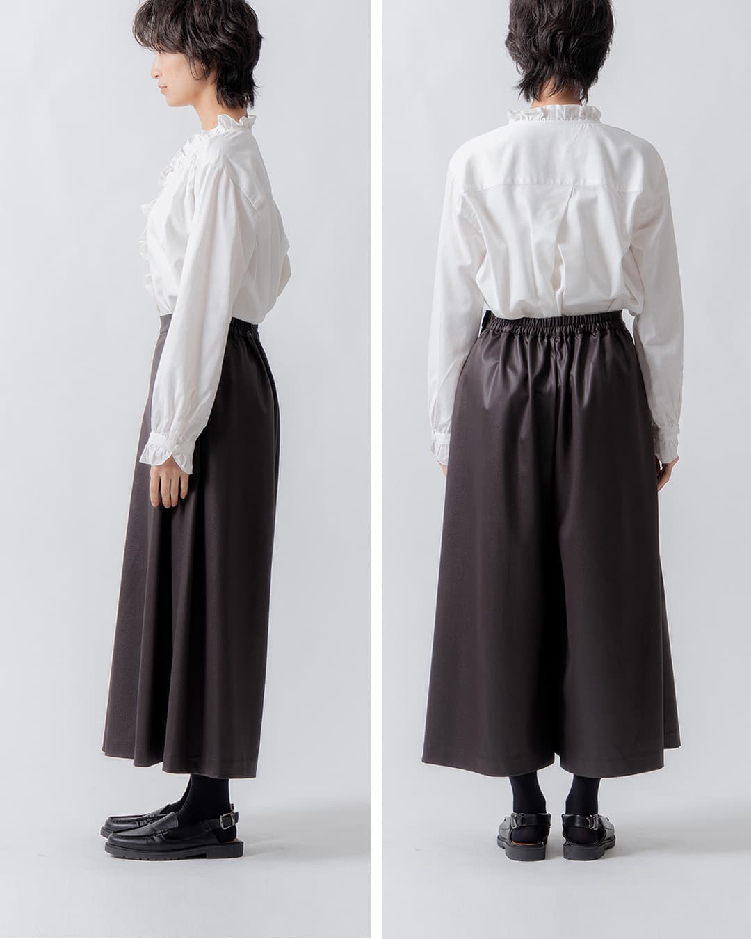 WHYTOレザーライク プリーツ パンツ wht26fpt4078