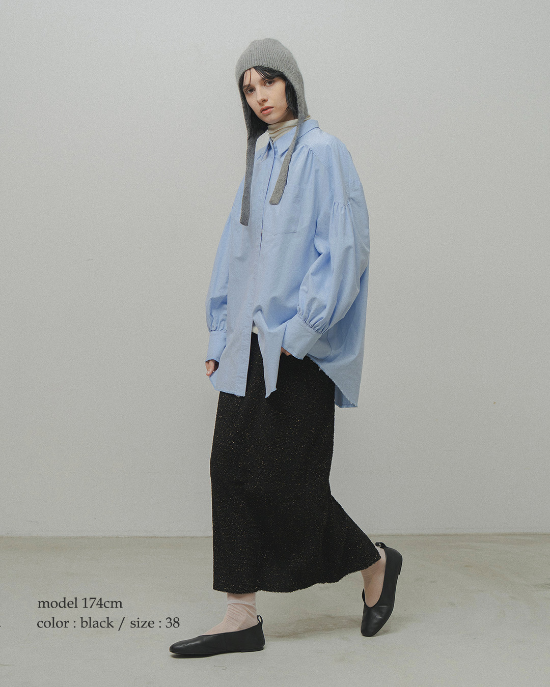 WHYTO.グリッター シャギー スカート wht26fsk4034