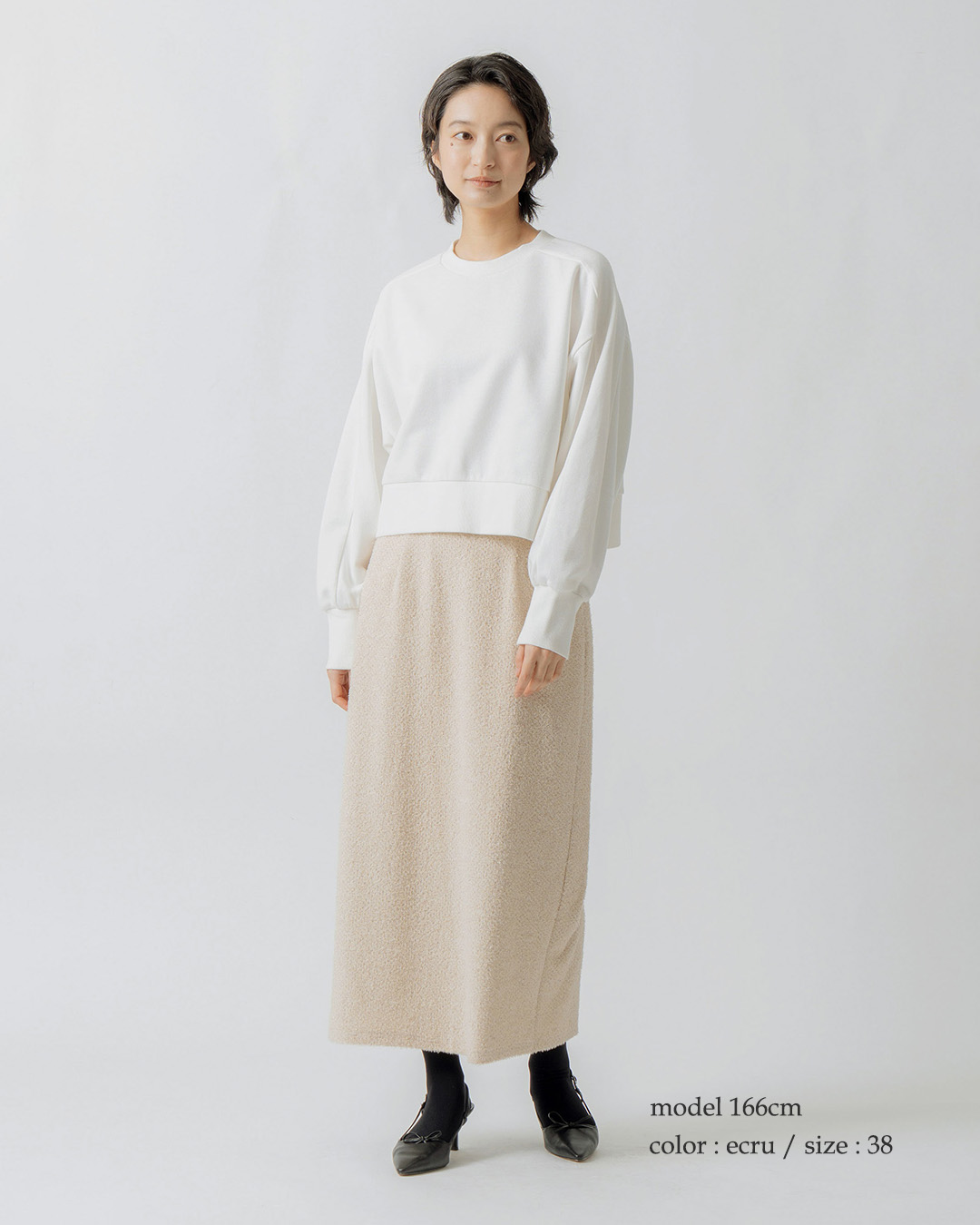 WHYTO.グリッター シャギー スカート wht26fsk4034