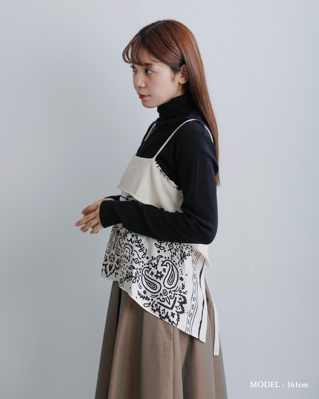 manipuri(マニプリ)シルク 2way リボン 巻き キャミソール wrap-camisole