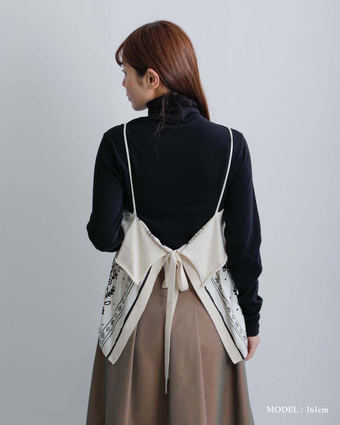 manipuri(マニプリ)シルク 2way リボン 巻き キャミソール wrap-camisole