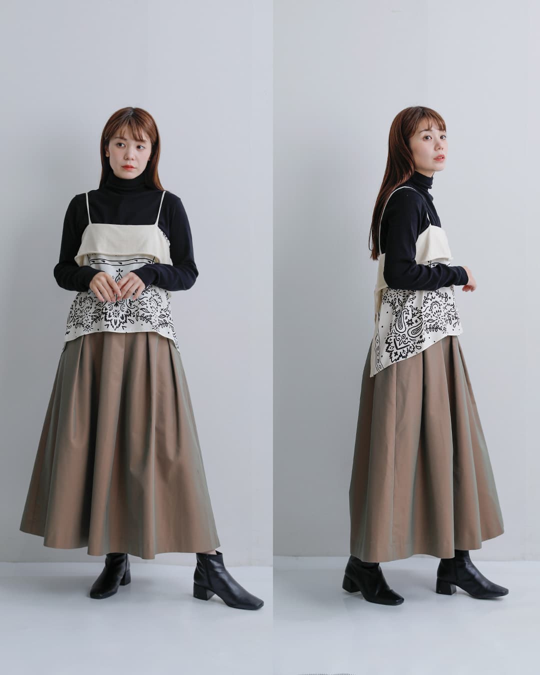 manipuri(マニプリ)シルク 2way リボン 巻き キャミソール wrap-camisole